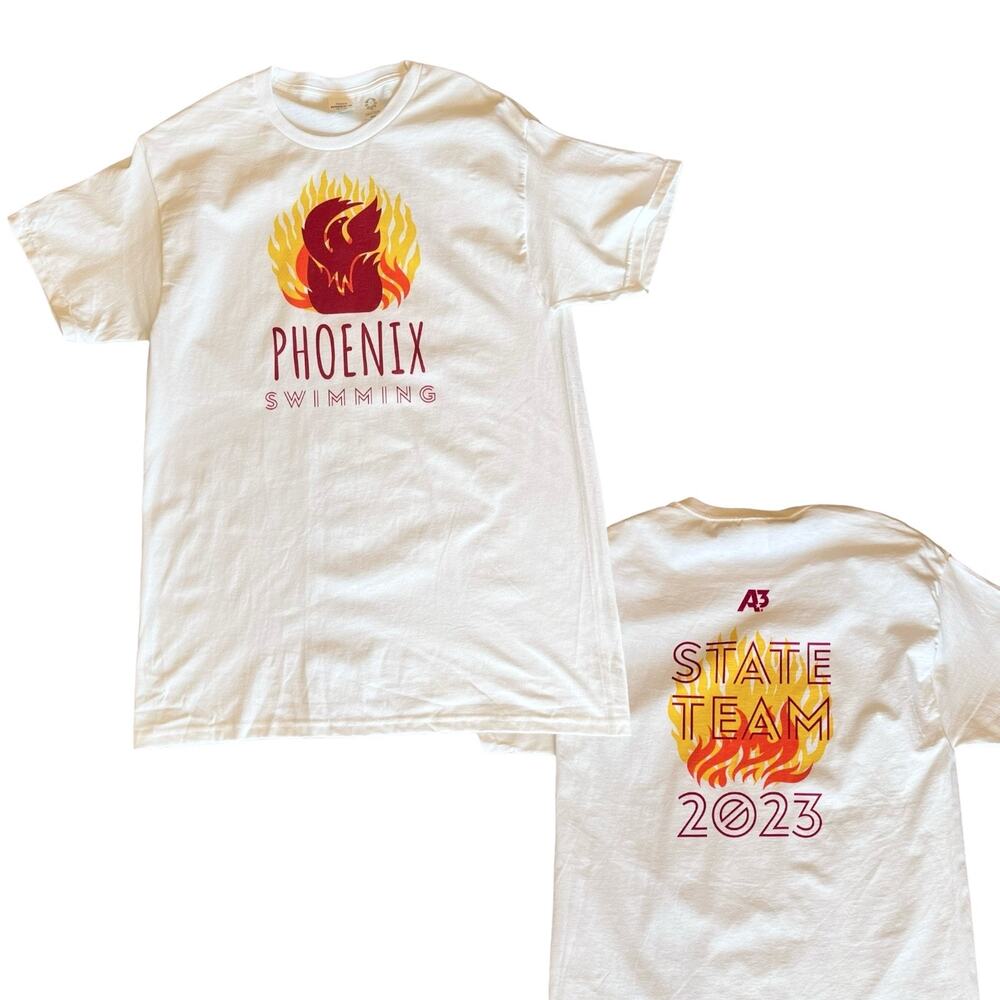 Phoenix Inferno Swim Team Graphic T SHIRT MED Mens Womens Hanes TEE 100% Cotton